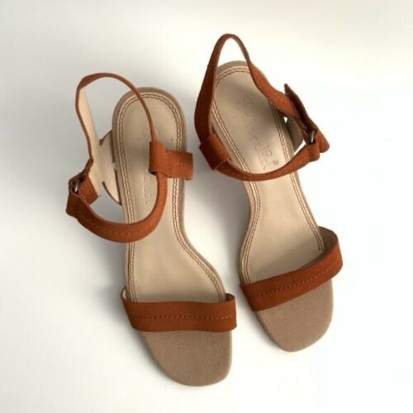Splendid Sandals Women Size 8.5M Brown Leather Block Heel Slingback Open toe - Picture 11 of 12